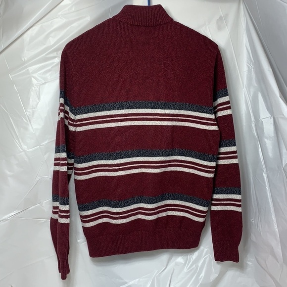 Men’s Chaps Lead Table Red Twist Quarter Zip Sweater Size XXL NWT - Picture 3 of 5